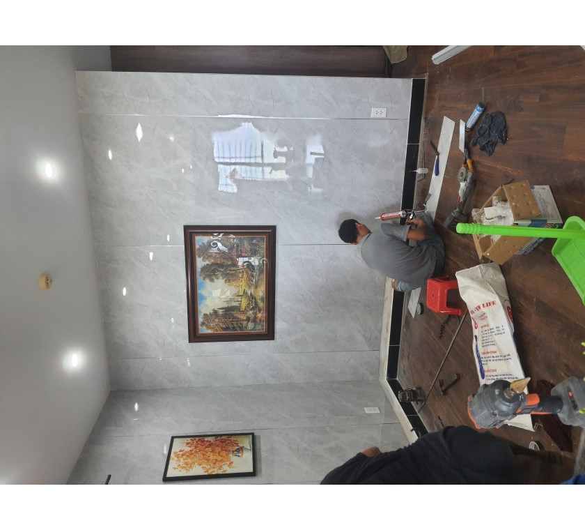 Thi công ốp tường PVC giả đá ở bà rịa vũng tàu