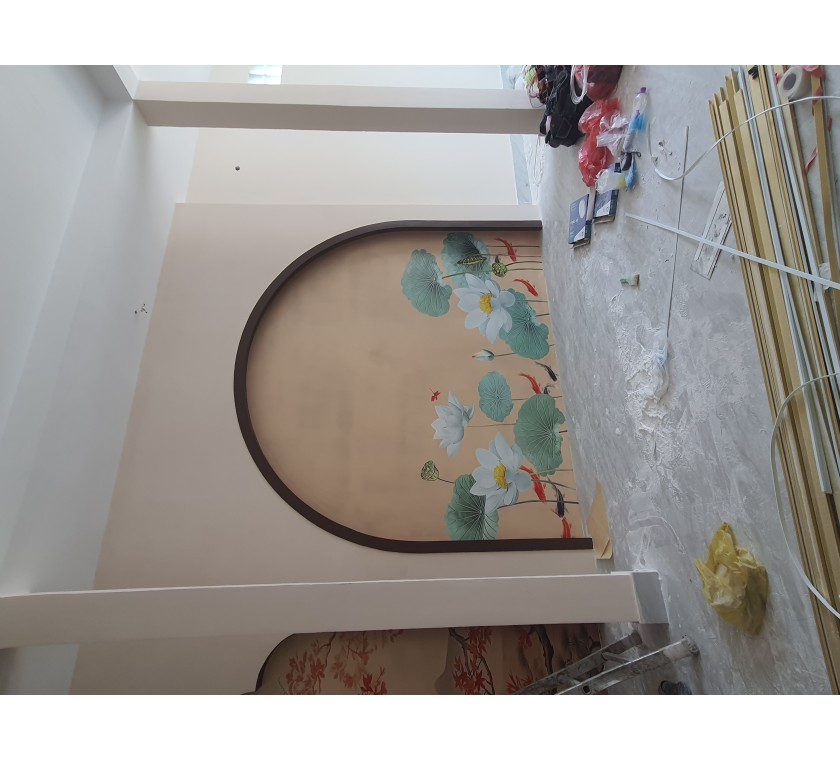Thi công tranh dán tường 3D cho Spa 323 Trương Công Định Vũng Tàu