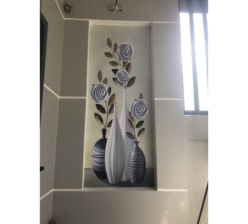 thi công tranh dán tường 3D cho chị Hạnh - phú mỹ -  tân thành - BRVT