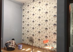 thi công giấy dán tường 3D ở Vũng Tàu, công trình nhà a Chiến - Trương Công Định - Vũng Tàu