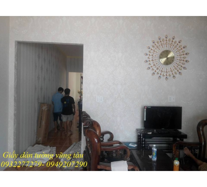 thi công giấy dán tường cho Lan Anh - Suối Ngệ - Châu Đức Bà Rịa