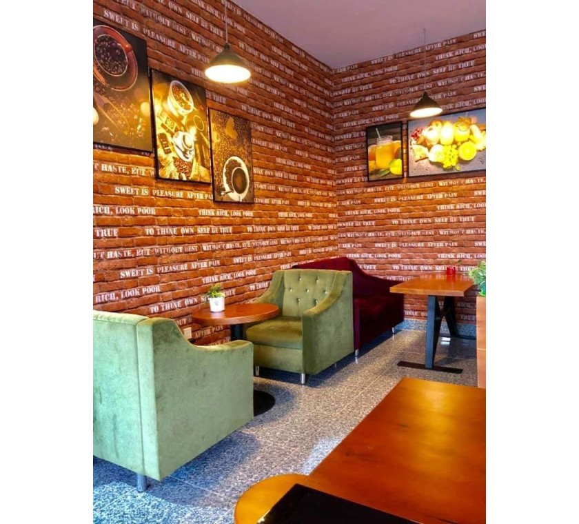 giấy dán tường bà rịa - thi công cho quán cafe